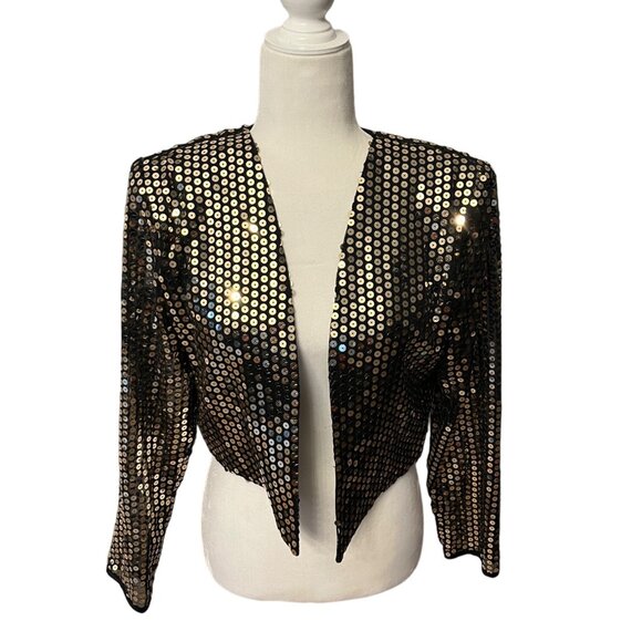 Lew Magram Collection Open Front Evening Jacket Size Medium - Picture 1 of 4